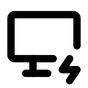 Device Desktop Bolt Icon from Tabler Line Set