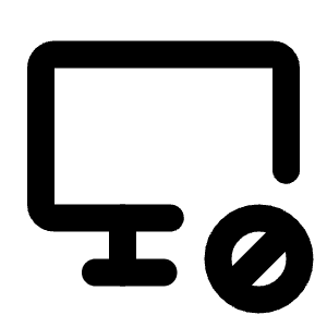 Device Desktop Cancel Icon from Tabler Line Set