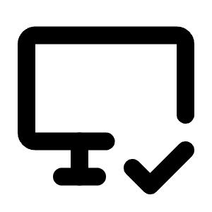 Device Desktop Check Icon from Tabler Line Set