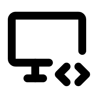 Device Desktop Code Icon from Tabler Line Set