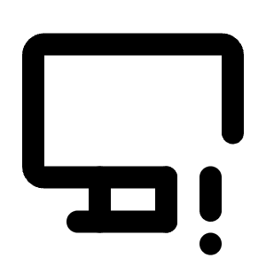 Device Desktop Exclamation Icon from Tabler Line Set