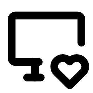 Device Desktop Heart Icon from Tabler Line Set
