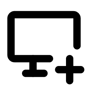 Device Desktop Plus Icon from Tabler Line Set