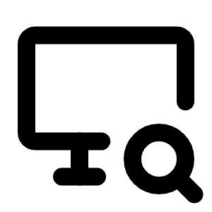 Device Desktop Search Icon from Tabler Line Set