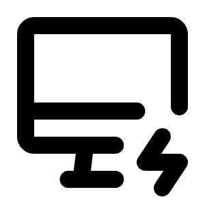 Device Imac Bolt Icon from Tabler Line Set