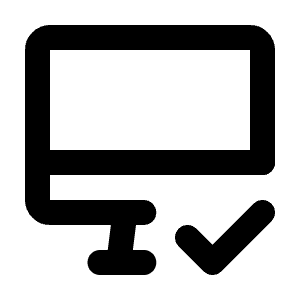 Device Imac Check Icon from Tabler Line Set
