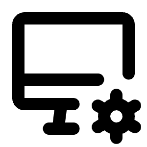 Device Imac Cog Icon from Tabler Line Set