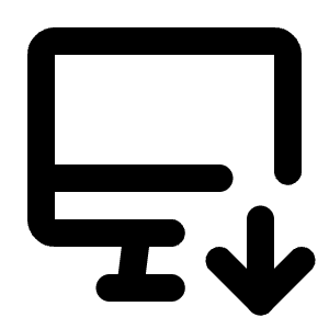 Device Imac Down Icon from Tabler Line Set