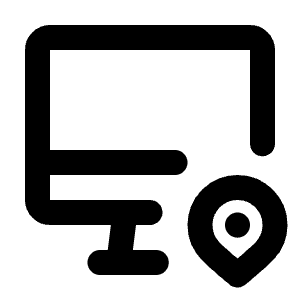 Device Imac Pin Icon from Tabler Line Set