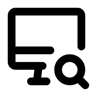Device Imac Search Icon from Tabler Line Set