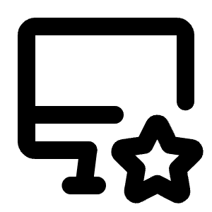 Device Imac Star Icon from Tabler Line Set