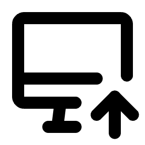 Device Imac Up Icon from Tabler Line Set