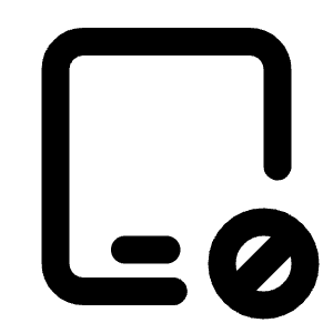 Device Ipad Cancel Icon from Tabler Line Set