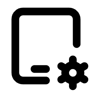 Device Ipad Cog Icon from Tabler Line Set