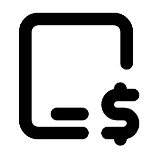 Device Ipad Dollar Icon from Tabler Line Set