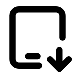 Device Ipad Down Icon from Tabler Line Set