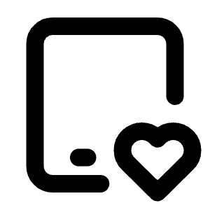 Device Ipad Heart Icon from Tabler Line Set