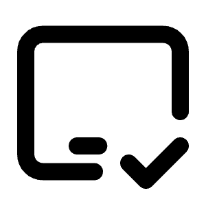 Device Ipad Horizontal Check Icon from Tabler Line Set
