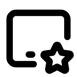 Device Ipad Horizontal Star Icon from Tabler Line Set