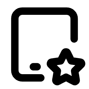 Device Ipad Star Icon from Tabler Line Set