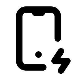 Device Mobile Bolt Icon from Tabler Line Set