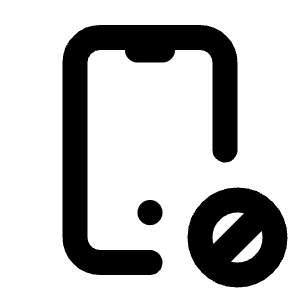 Device Mobile Cancel Icon from Tabler Line Set