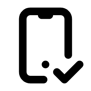 Device Mobile Check Icon from Tabler Line Set