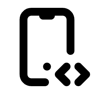 Device Mobile Code Icon from Tabler Line Set