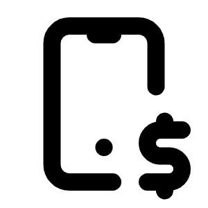 Device Mobile Dollar Icon from Tabler Line Set