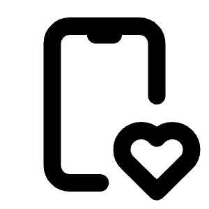 Device Mobile Heart Icon from Tabler Line Set