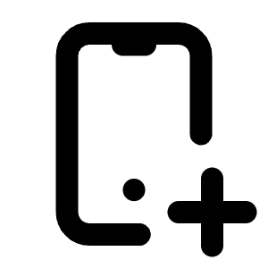 Device Mobile Plus Icon from Tabler Line Set