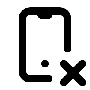 Device Mobile X Icon from Tabler Line Set