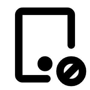 Device Tablet Cancel Icon from Tabler Line Set