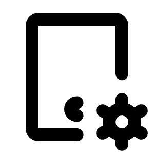 Device Tablet Cog Icon from Tabler Line Set