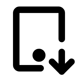 Device Tablet Down Icon from Tabler Line Set