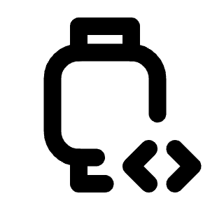 Device Watch Code Icon from Tabler Line Set