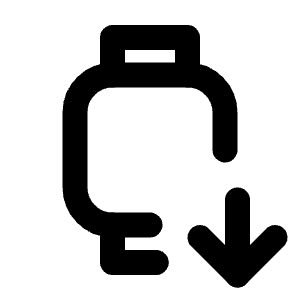Device Watch Down Icon from Tabler Line Set