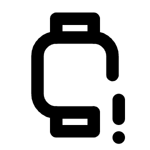 Device Watch Exclamation Icon from Tabler Line Set