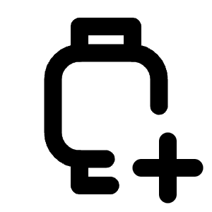 Device Watch Plus Icon from Tabler Line Set