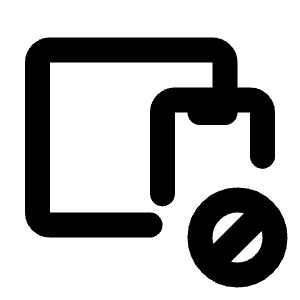 Devices Cancel Icon from Tabler Line Set