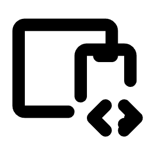 Devices Code Icon from Tabler Line Set