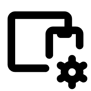 Devices Cog Icon from Tabler Line Set