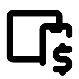 Devices Dollar Icon from Tabler Line Set