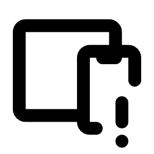 Devices Exclamation Icon from Tabler Line Set