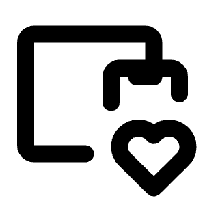 Devices Heart Icon from Tabler Line Set