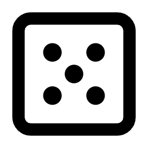Dice 5 Icon from Tabler Line Set