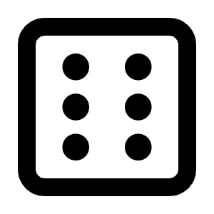 Dice 6 Icon from Tabler Line Set