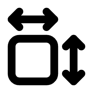 Dimensions Icon from Tabler Line Set