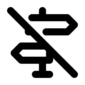 Directions Off Icon from Tabler Line Set