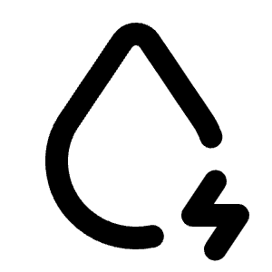 Droplet Bolt Icon from Tabler Line Set